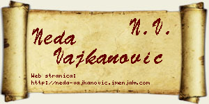 Neda Vajkanović vizit kartica